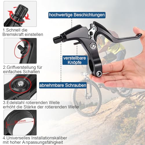 EICKMO Complete Universal Bicycle Brake Set, Front and Rear MTB Brake - Image 3