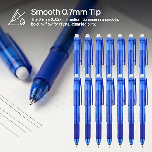 Bolígrafos borrables de gel azul VILMA, pack de 12 miniatura 2