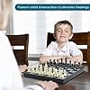 Fousenuk Echiquier Magnetique, Deluxe Pliable Jeux D'Échecs, Portable Chess Board Voyage, Echequier, Pieces Aimanté, Echecier pour Enfants et Adultes (Noir, Blanc) 25 X 25 cm #1