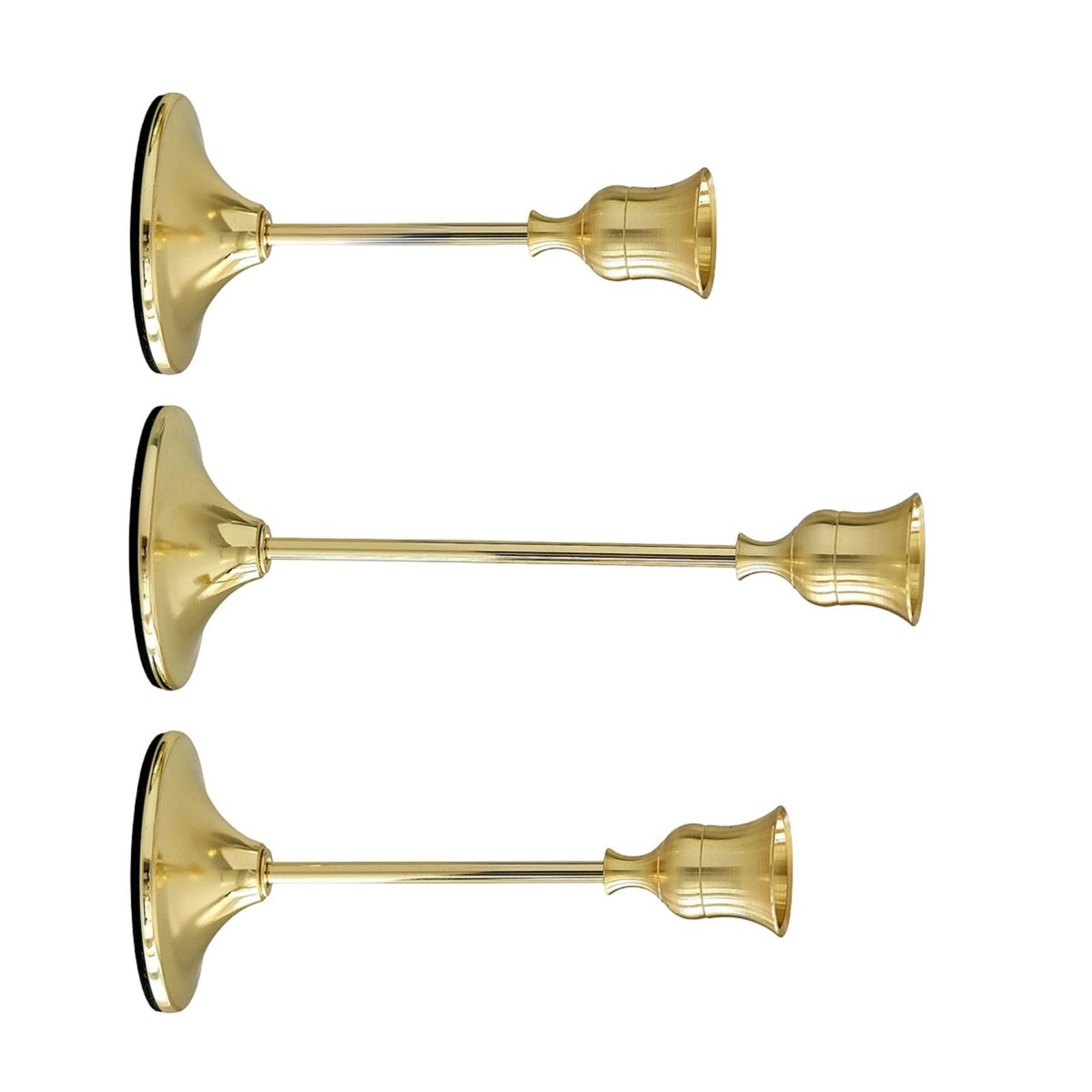 Msioytog 3PCS Metal Finish Holders Features Wide Base Design Stable Protections and Easy Maintenance Stand Aluminum Holders with Different Height and Wide Base