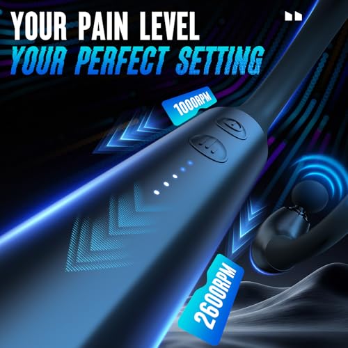 Image of FVZ Grey Percussion Massage Gun with Upgraded Extension Handle, 10MM Massage Gun Deep Tissue, Back Massager, Muscles /Neck /Shoulders /Waist /Legs Massager Portable for Pain Relief