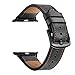 KZKR Watch band black Leather Replacement Bands straps classic dress band For Apple watch series 1 2 3 42mm men women