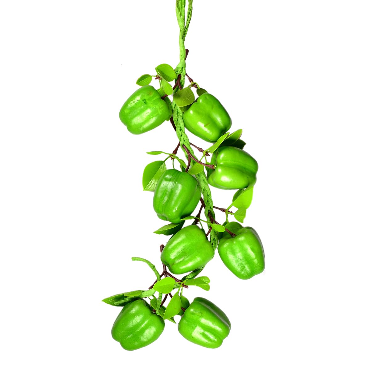 Reiki Crystal Products Artificial Vegetables/Fruits/Spices for Decoration with Hanging Hook Green Capcicum Artificial Vegetables for Home Decor Artificial Fruits and Vegetables for Decoration® 2