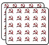 Red Sickle and Hammer Symbol Art Decor Sticker for Scrapbooking, Calendars, Arts, Kids DIY Crafts,...