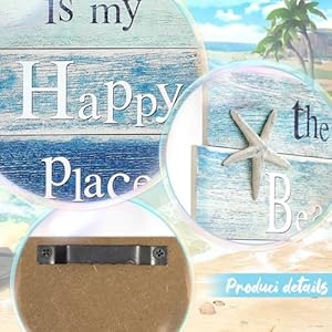 MODE HOME Coastal Wall Decor for Home, Beach Wall Art Wooden Hanging Sign with Starfish Element, Perfect Beach Themed Room Decor and Ocean Decor for Bathroom Bedroom Coastal Living Spaces 11.5" x 17" MODE HOME Coastal Wall Decor for Home Beach Wall Art Wooden Hanging Sign with Starfish Element Perfect Beach Themed Room Decor and Ocean Decor for Bathroom Bedroom Coastal Living Spaces 115 x 17