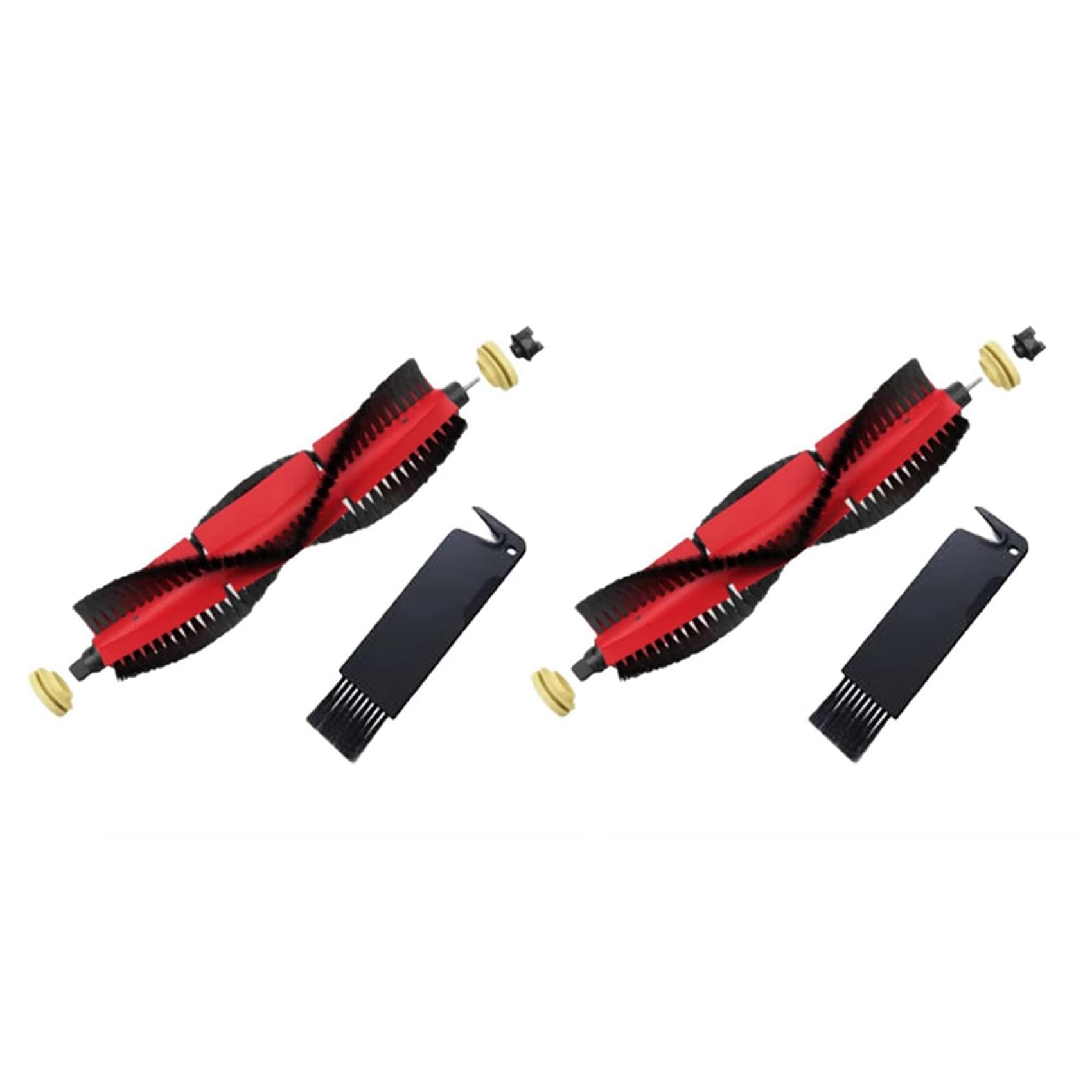 Hndhbfgrt 2X Vacuum Cleaner Accessories for S5 Max E4 E5 S45 Max S6 MaxV Detachable Main Brush Parts