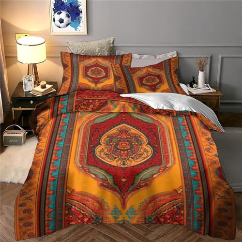 Parure de lit motifs bohèmes 135x200cm housse de couette textile léger - 6