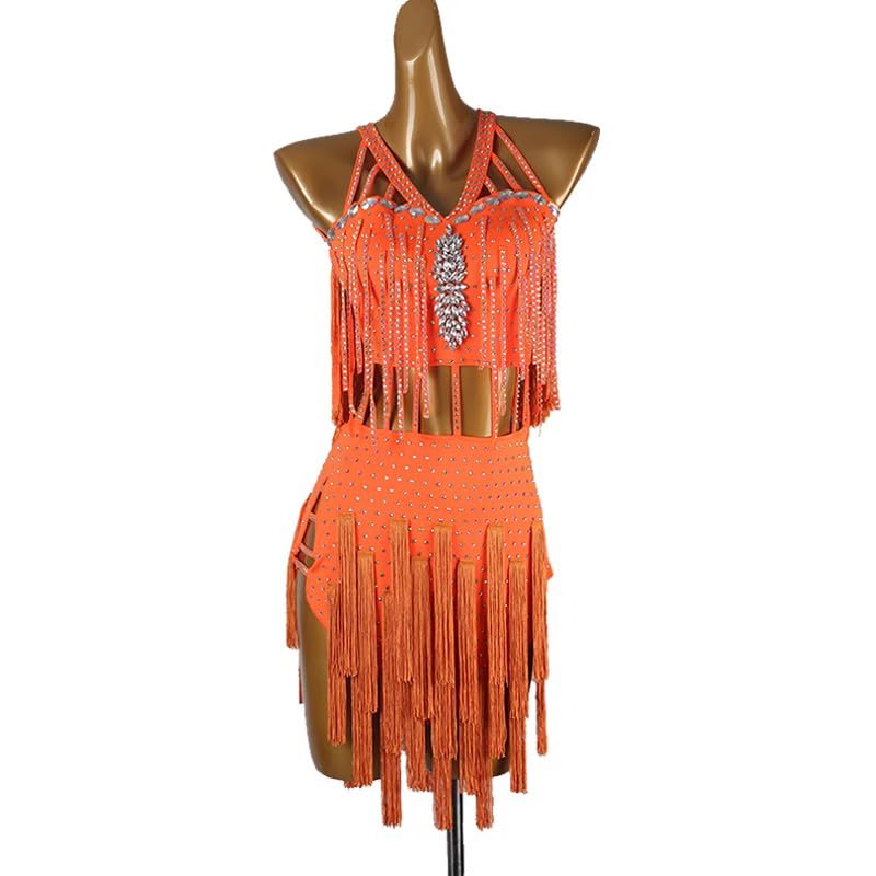 JRUIA Latin Dance Competition Dresses Professional Cha Cha Salsa Skirt Women's Hollow Dancing Clothes for Rumba Tango2