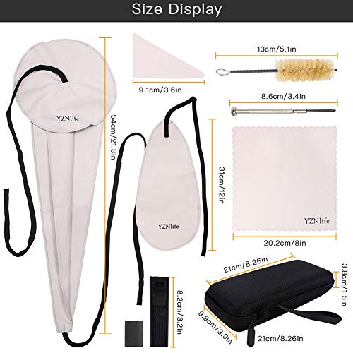YZNlife Saxophone Cleaning kit with Case for Clarinet Flute and other Wind & Woodwind Struments Including Thumb Rest Cushion Reed Case Mouthpiece Brush Mini Screwdriver Cleaning Cloth
