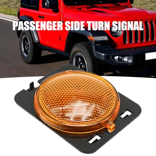 Hoypeyfiy Car Side Marker Light Left/Right Turn Signal Lamp with Light Bulb 55078145AA/55078144AA Replacement for Jeep Wrangler 2007-2018 (Left) by Hoypeyfiy - Image 2