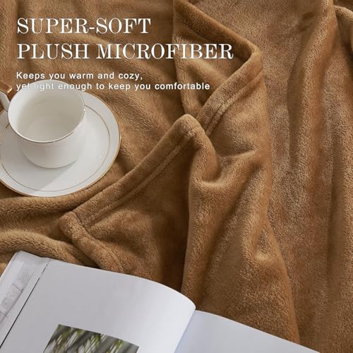 Image of Amazing Super Soft Double Bed Woollen Quilt Cover, 310TC Warm Duvet Cover, Woolen Duvet Cover /Rajai Cover /Blanket Cover /Quilt Cover King Size=90x100 Inches, Winter Blanket Cover (Brown)
