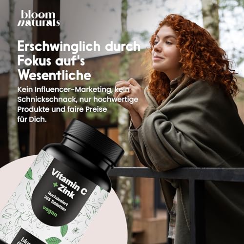 Vitamin C Zink hochdosiert – 365 Stück – 500 mg Vit. C + 15 mg Zink – Ansicht 6