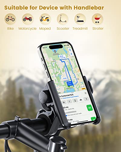 Victawks Bike Phone Mount, Camera & Button Friendly, 360° Rotation And Anti-Vibration Handlebar Phone Holder For Bike, Motorcycle, Scooter, Atv, Mtb, Widely Compatible With Smartphone 3.5"-7" #TOP5
