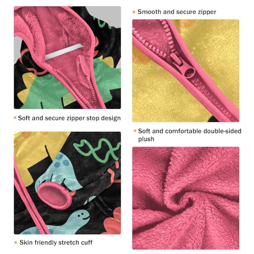 GuoChe Cute Dinosaur Hooded Fleece Jacket Baby3