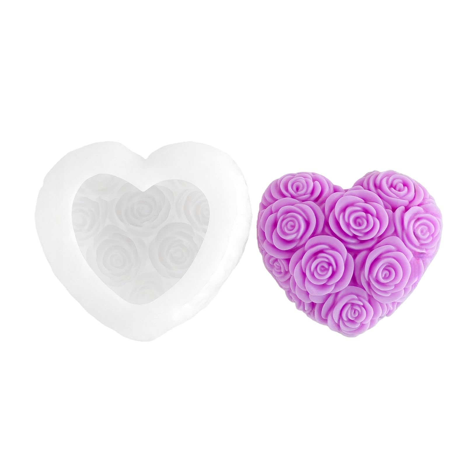 Tsophreniq Silicon Braideds Heart Rose for Detailed Aromatherapys Craft and Projects Easy Releases