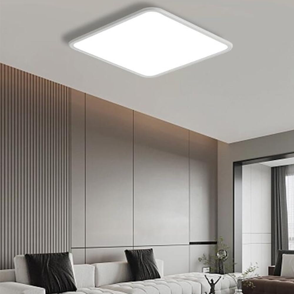 Mengjay Ceiling Light Ultra Slim,Square Flush LED Ceiling Lamp,Bathroom Ceiling Light,Bright Indoor Ceiling Lights for Bedroom, Kitchen, Hallway, Outside Porch and More (36, Watts)
