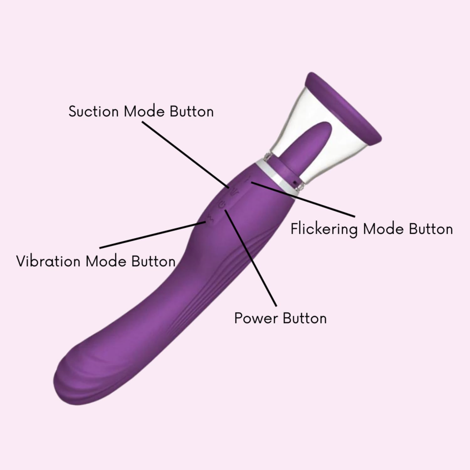 3-in-1 Vibrator with Clit-Licking Tongue & Pussy-Pump - G-Spot Dildo Sex Toys - 8x8 Vibration Functions - Hypoallergenic Silicone - 10.25 Inches Rechargeable - Purple