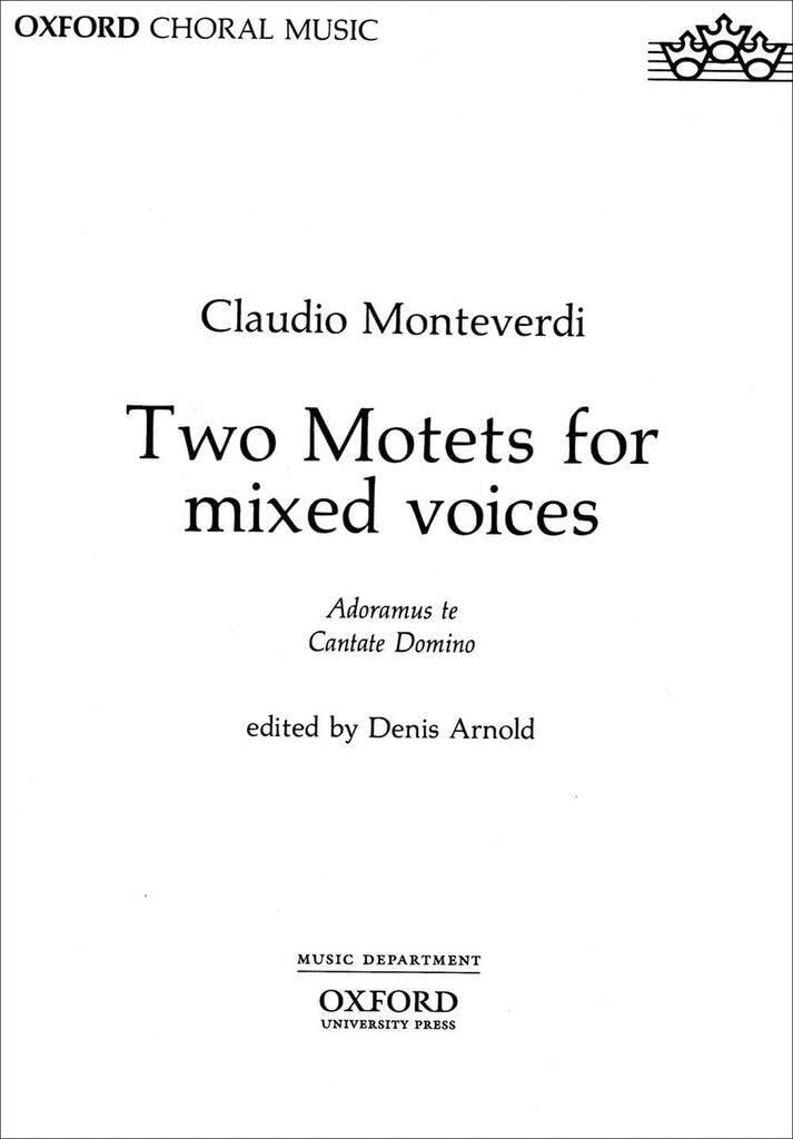 Two Motets for mixed voices: Vocal score