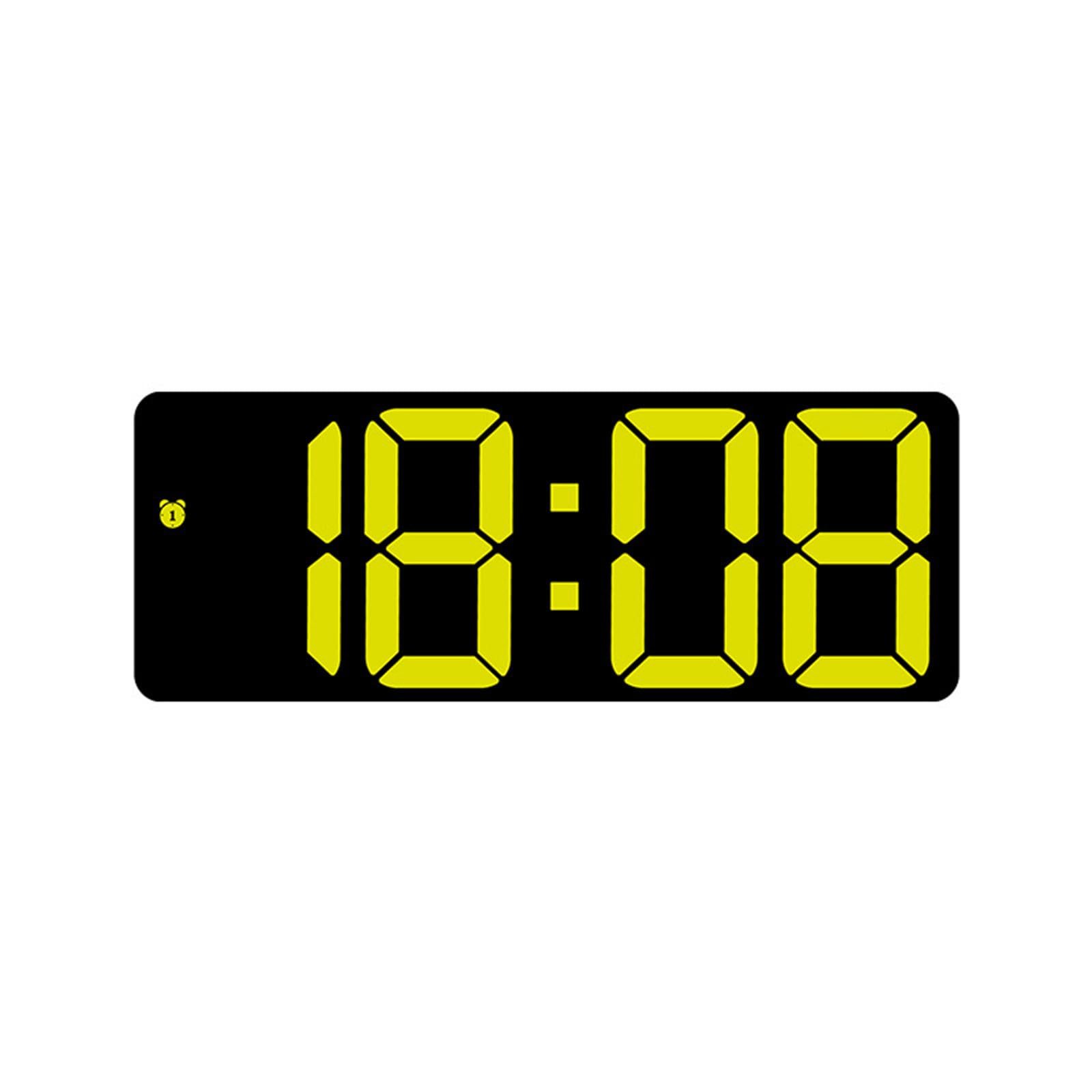 HDOYTXXM Mirrored Design LED Digital Alarm Clock with Alarm Dimming Date Day of Week Temperature Display for Bedroom Table Decors Stylish Mirrored Clock