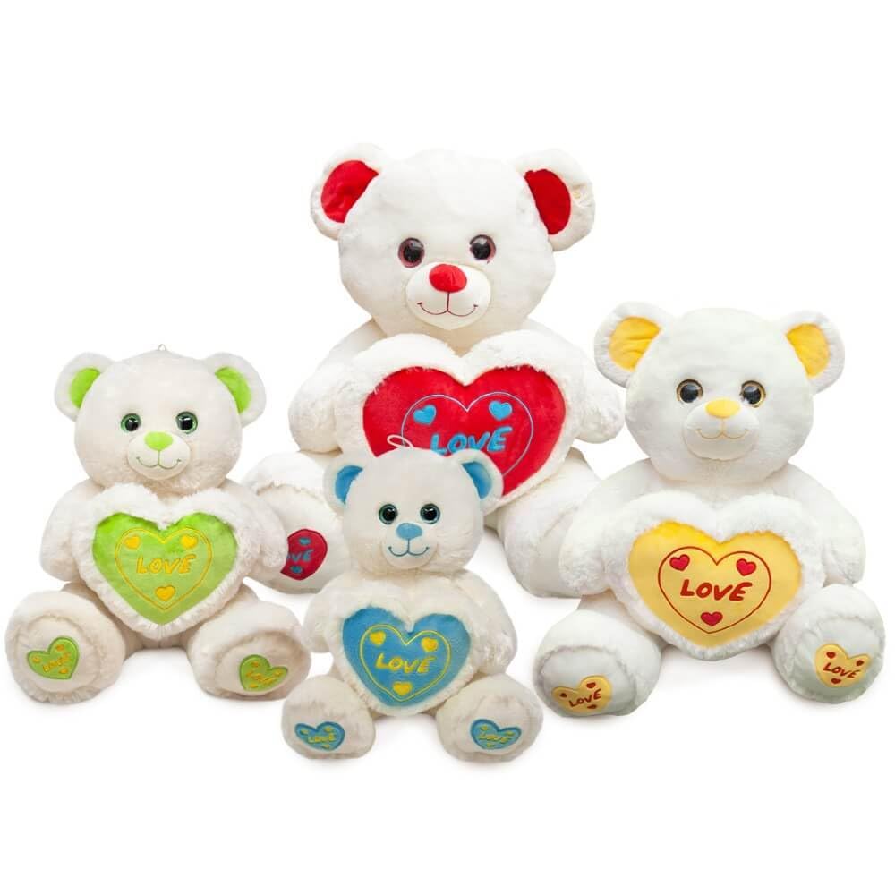 BEMIRO 4 orsacchiotti con cuore grande, circa 58 cm