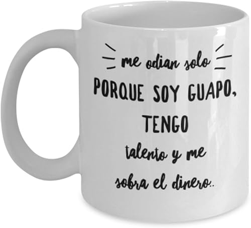 Me odian solo | AFIRMACIONES Taza café, tazas para café divertidas, tazas de café personalizadas, taza de café inspiradoras, taza grande de café con