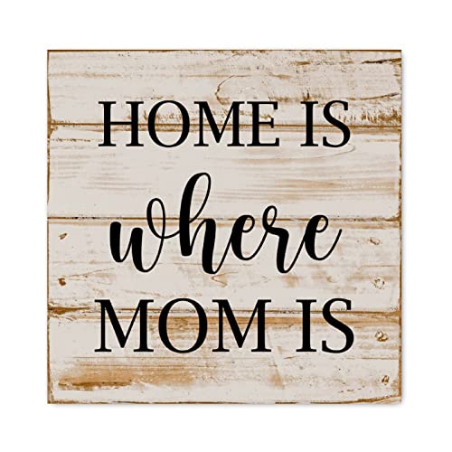 Religious-Sayings-Lettering-Wood-Signs-Home-is-Where-Mom-is-Wall-Art-Sign-Farmhouse-Style-Wall-Decor-Modern-Pictures-Hanging-Sign-for-Bedroom-Living-Room-Home-Kitchen-Decor-12x12in Religious Sayings Lettering Wood Signs Home is Where Mom is Wall Art Sign Farmhouse Style Wall Decor Modern Pictures Hanging Sign for Bedroom Living Room Home Kitchen Decor 12x12in