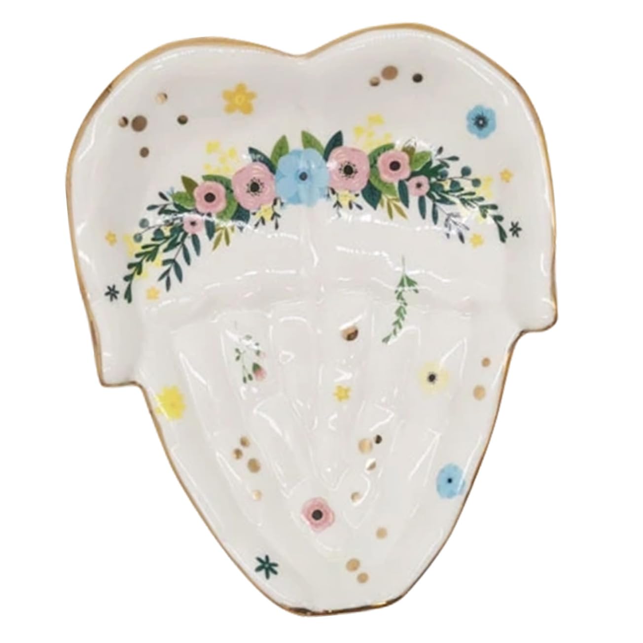Palmowa taca na biżuterię Kształt dłoni Kolczyk Talerz Mydelniczka Naszyjnik w kształcie serca Taca na ozdoby Ozdoba Stojak/197/191(White)