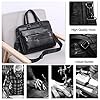 FANDARE Men Briefcase Laptop Messenger Bag PU Leather Handbag Tote Fit 12.9 Inch Shoulder Bag for Work Professional Satchel Business Office College Travel Crossbody Black #4