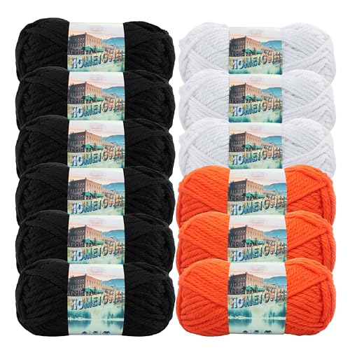 Image of Lion Brand Yarn, Hometown Super Bulky Yarn, Classic Halloween Pack, 12 Skeins