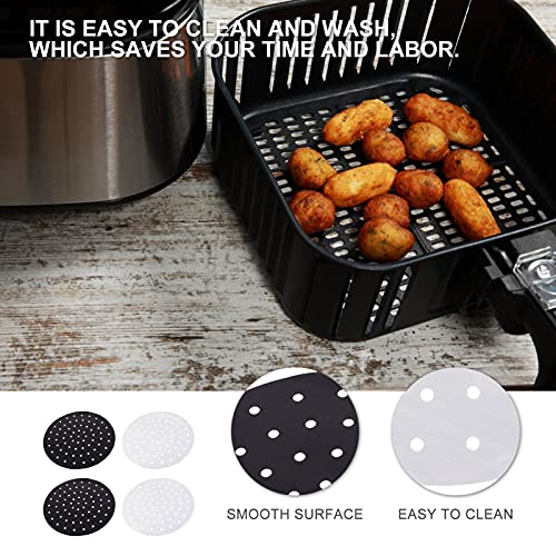 Cabilock 4 peças de forros de silicone para fritadeira a ar reutilizáveis, pastilha a vapor, tapete