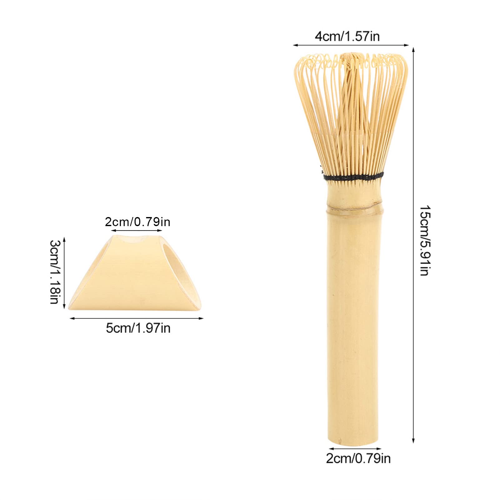 Chasen Matcha Green Tea Whisk Long Handle Powder Brush Tool for Making Authentic Matcha (white long handle)
