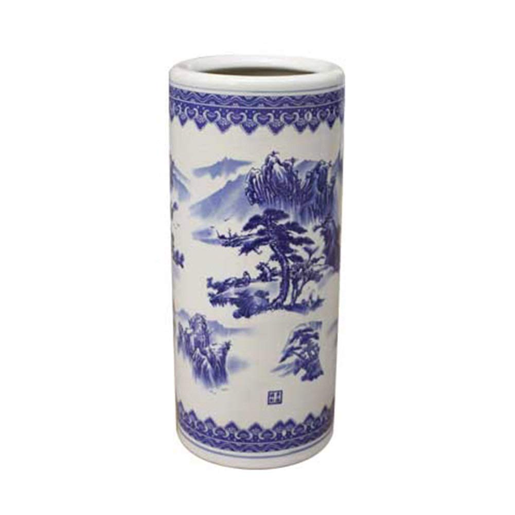 Porte-parapluie chinois en porcelaine bleue et blanche facile à nettoyer Design élégant pour la maison, le bureau et les centres commerciaux – Porte-parapluie élégant et fonctionnel