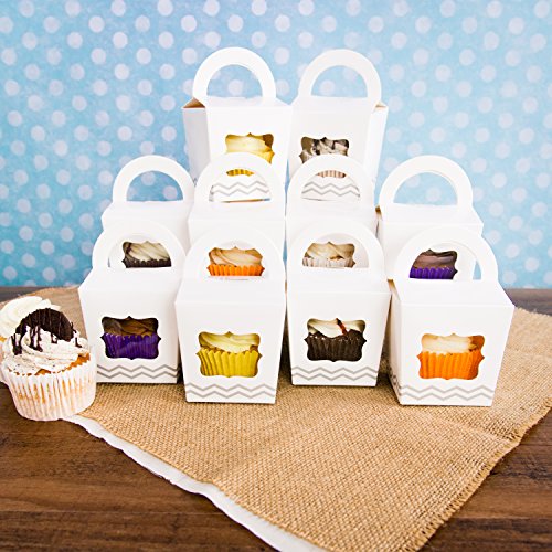 30 x bianco singolo cupcake, con manico e per
