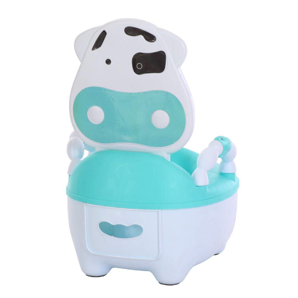 Siège De Formation De Propreté pour Animaux Garçons Et Filles Animal Potty Cow Blue,Blue