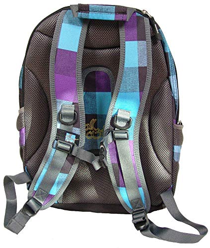 All Out - Zaino, motivo a quadri, colore: Blu