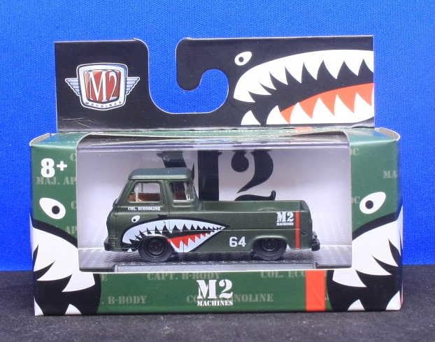 M2マシーン　シャークマウス　ミニカー Amazon | 1/64 M2マシーン 1964 Ford Econoline Truck エコノライン