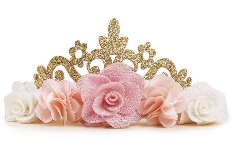 Flower Crown Headband for Baby Girl Nylon Elastic Hairbands Hair Accessories image 5