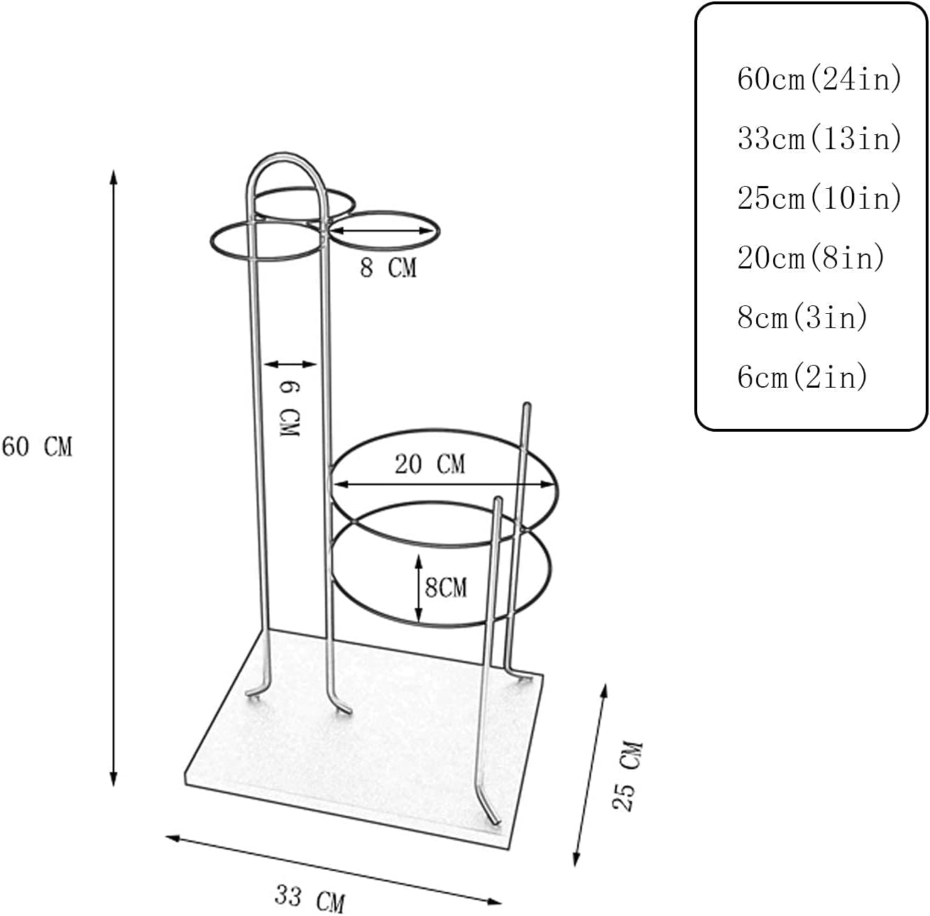 Resistente DiseñO Soporte De Paraguas De Metal Bastidores De Paraguas Almacenados 6 Marco De Paraguas Soporte De Paraguas para Bastones Bastones Paraguas Alta Durabilidad(Bruin)