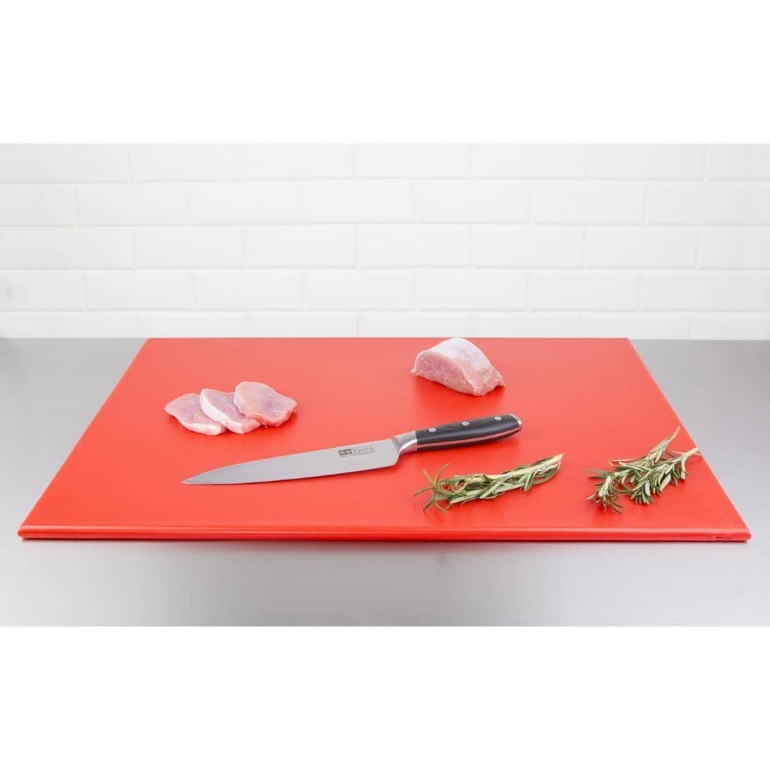 Hygiplas tagliere grande ad alta densità, rosso, 12 x 600 x 450 MM taglio da cucina