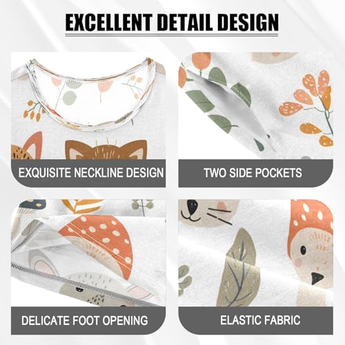 senya Short Sleeve Pajamas Sets Summer Cotton Sleepwear Mushroom Berry and Leaves4