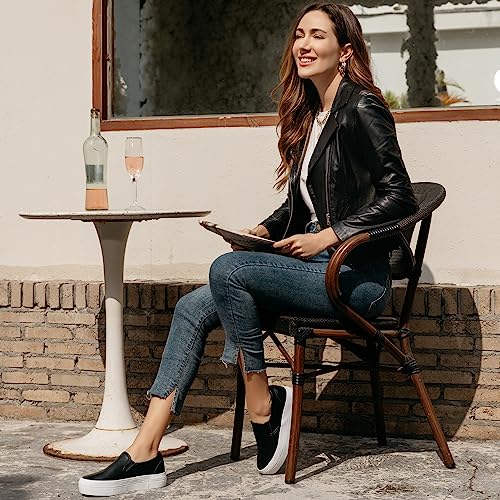 Image of JABASIC Women Slip-on Platform Loafers Casual Comfortable Loafer Shoes