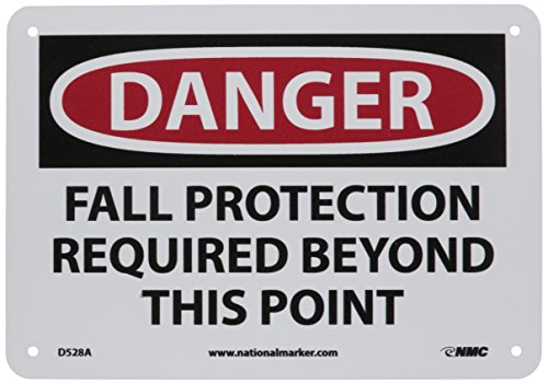 Panneau de danger aluminium antichute NMC D528A 25x17cm