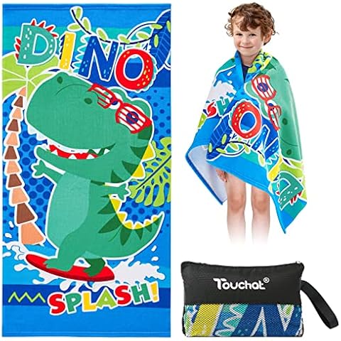 Touchat Kids Dinosaur Beach Towel Cover