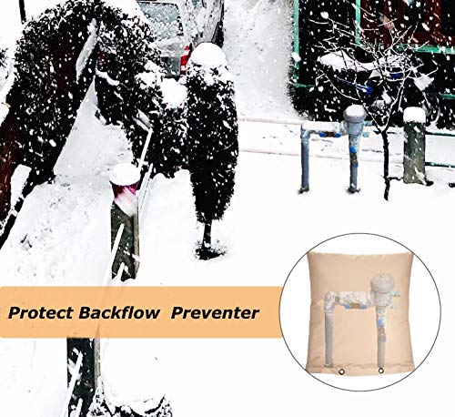 Backflow Preventer Insulation Cover，Antifreeze Protection Cover for Faucet Pipe，Frost protection cover for outdoor faucet pipes, sprinkler valve boxes, meters or controllers（16”W x 20”H） - Thumbnail 4