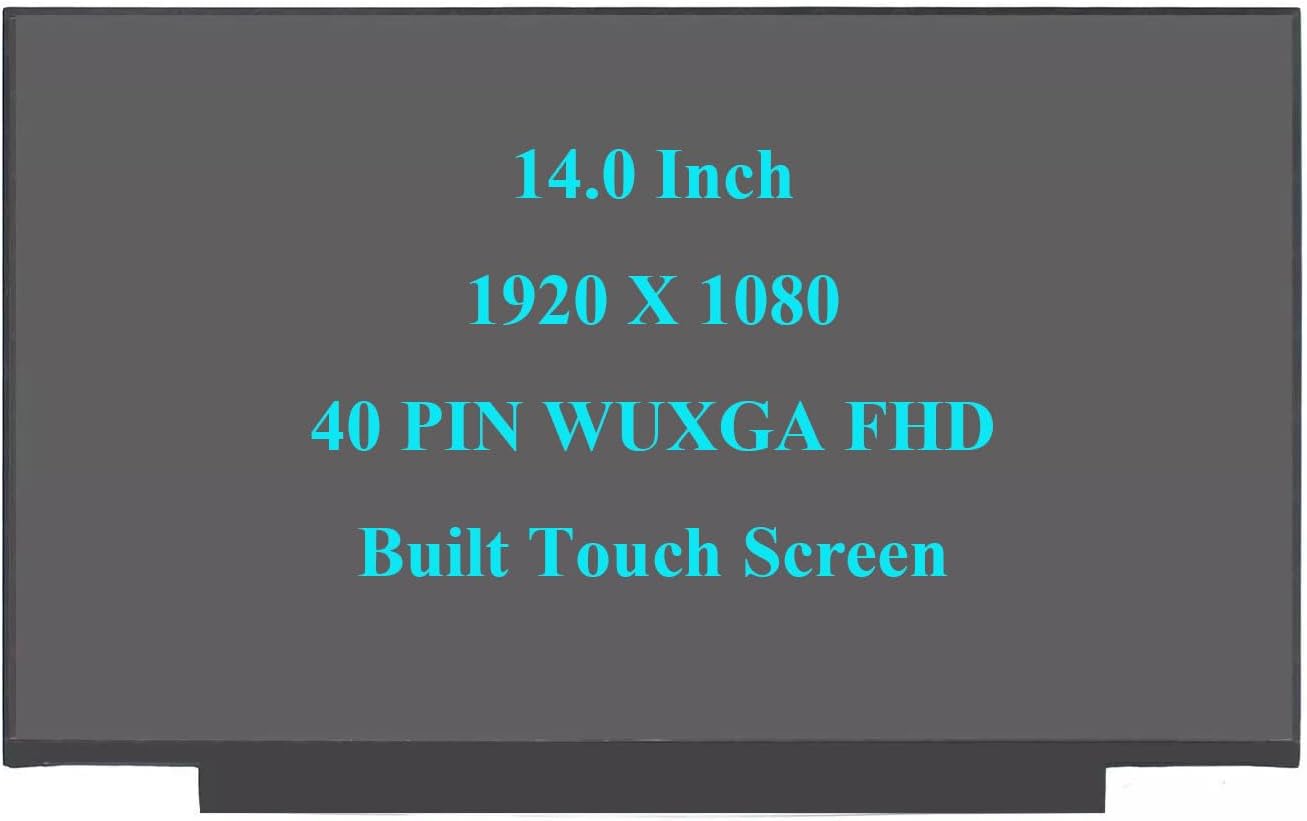 New NV140FHM-T09 V8.1 SD11J53862 5D11J53859 5D11J53861 Replacement Laptop FHD 40 pin 14in LCD Touch Screen Digitizer Display Panel for BOE0A38, for Lenovo Thinkpad T490 T490s T495 T495s
