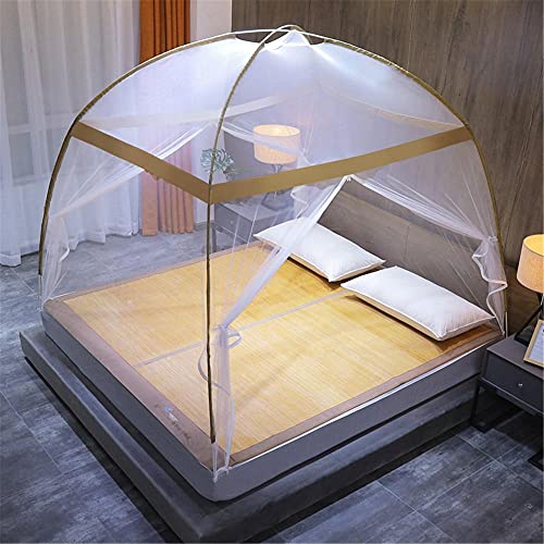 Moustiquaire de lit portable pliable 180x200 tente moustiquaire grand lit fine maille