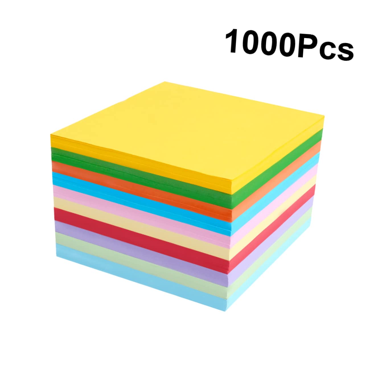 HOMSFOU 3 Series Papel Origami Cuadrado Para Manualidades Diy Papiroflexia Para Proyectos Artísticos Papel Ecológico Para Decoración Y Educación 1000 Piezas*3