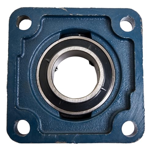 Image of Jeremywell UCF210-32 Pillow Block Bearing (2 Pack), 2 inch Bore, 4-Bolt Flange Mounted, Solid Base, Self-Alignment, Sqaure