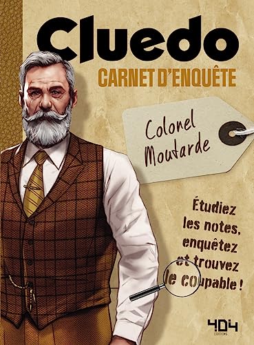 Cluedo - Le carnet d'enquête du colonel Moutarde - Livre à enquête officiel Cluedo - A partir de 14 ans