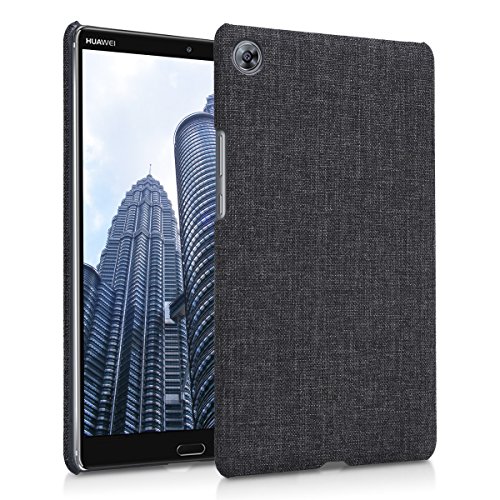 kwmobile Hard Case Compatible with Huawei MediaPad M5 8 - Fabric Cover - Fabric, Dark Grey